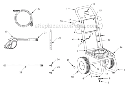 Page A Diagram and Parts List for PW2515 2007 Campbell Hausfeld Pressure Washer